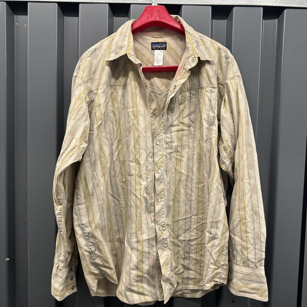 Patagonia Men's Pima Cotton Shirt  Size XL LONG SLEEVE